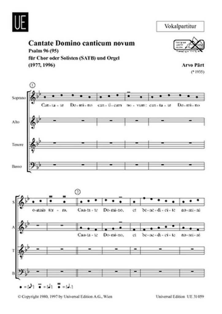 Cantate Domino canticum novum